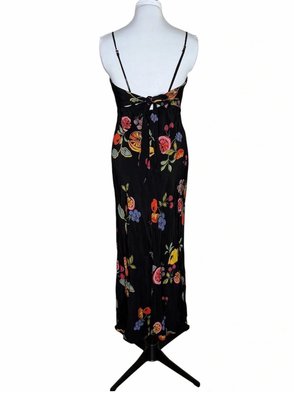 ASTR The Label Charisma Tie Back Sleeveless Midi Dress Size Large Mixed Fruit